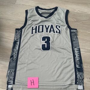 Hoyas Gray and Blue Basketball Jersey